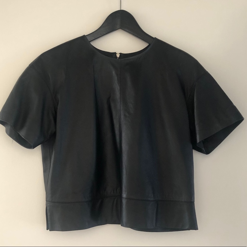 Alexandr Wang leather blouse